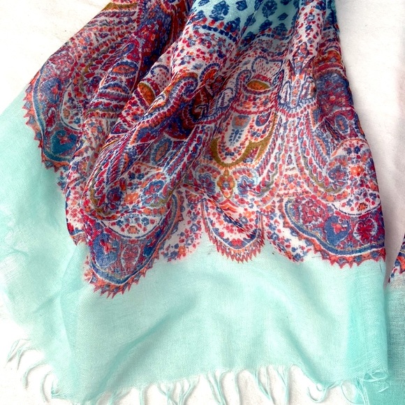 Sheer chiffon extra long wide two sided scarf - Picture 3 of 11